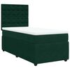 vidaXL Cama com molas/colch&atilde;o 80x200 cm veludo verde-escuro