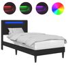 vidaXL Estrutura da Cama Preto 90 x 200 cm Couro Sint&eacute;tico
