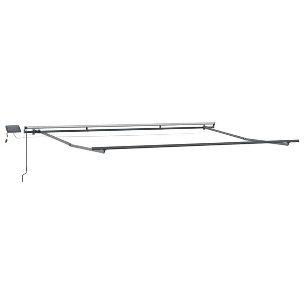 vidaXL Toldo Retr&aacute;til Manual laranja e castanho 500 &times;350 cm tecido