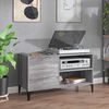 vidaXL Arm&aacute;rio p/ discos 84,5x38x48 cm derivados madeira cinza sonoma