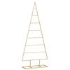 vidaXL &Aacute;rvore de Natal de metal Ouro 125 cm A&ccedil;o com Revestimento em P&oacute;