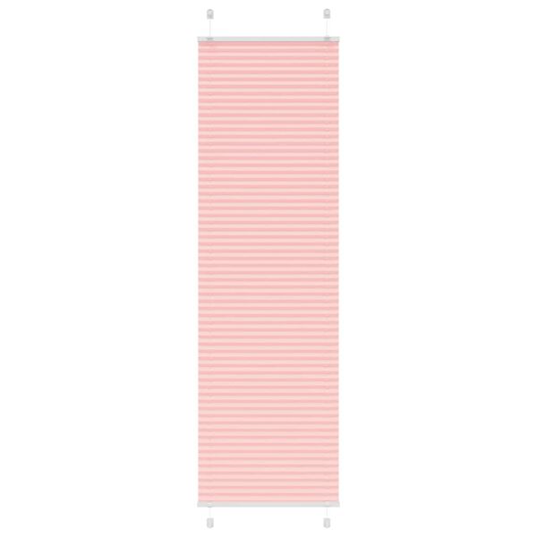 vidaXL Rosa Plissada Cega 60x200 cm Largura Tecido 59,4 cm Poli&eacute;ster