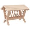 vidaXL Comedouro para coelhos 44x33x33 cm madeira de abeto maci&ccedil;a