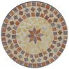vidaXL Mesa de bistrô em mosaico Ø50x70 cm cerâmica terracota e branco