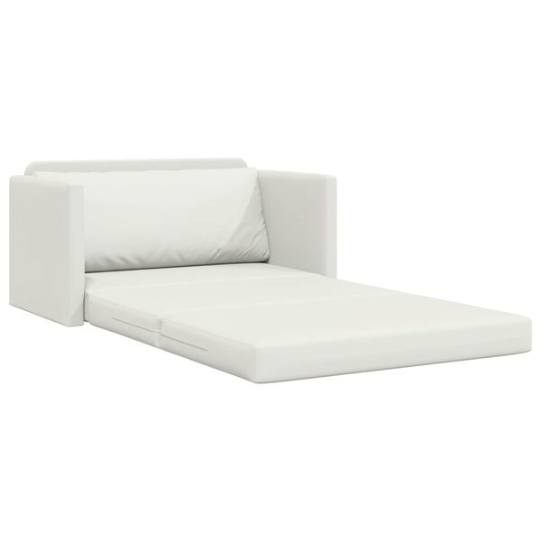 vidaXL Sof&aacute;-Cama 110cm Branco Couro Artificial