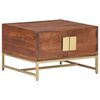 vidaXL Mesa de centro 67x67x45cm madeira de ac&aacute;cia maci&ccedil;a castanho mel