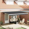 vidaXL Toldo Retr&aacute;til Antracite 450 &times;300 cm Tecido e Metal