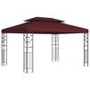 vidaXL Gazebo 3,97 x 2,96 x 2,68 m Vinho Vermelho Poli&eacute;ster e A&ccedil;o