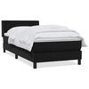 vidaXL Cama com molas/colch&atilde;o preto 80x210 cm veludo