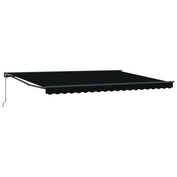 vidaXL Toldo Retr&aacute;til Manual Preto 4 &times; 3,5 m