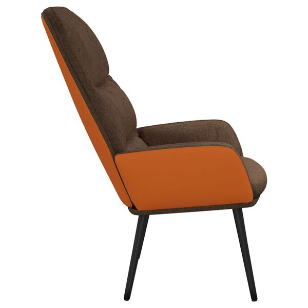 vidaXL Cadeira de descanso tecido castanho