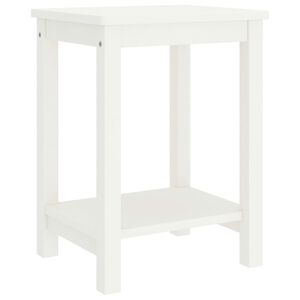 vidaXL Mesa de cabeceira 35x30x47 cm madeira de pinho maciça branco