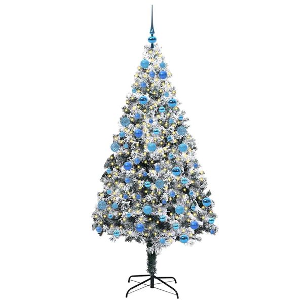 vidaXL &Aacute;rvore de Natal Artificial Branco 180 cm PVC, A&ccedil;o e Pl&aacute;stico