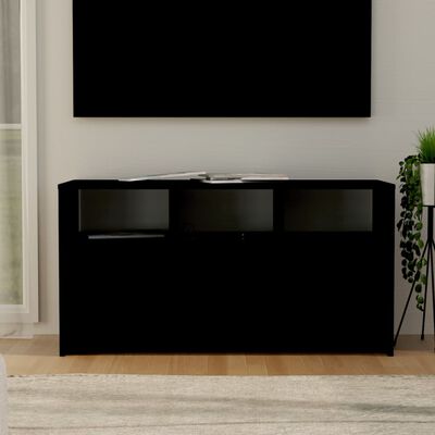 vidaXL Móvel de TV 102x37,5x52,5 cm contraplacado preto