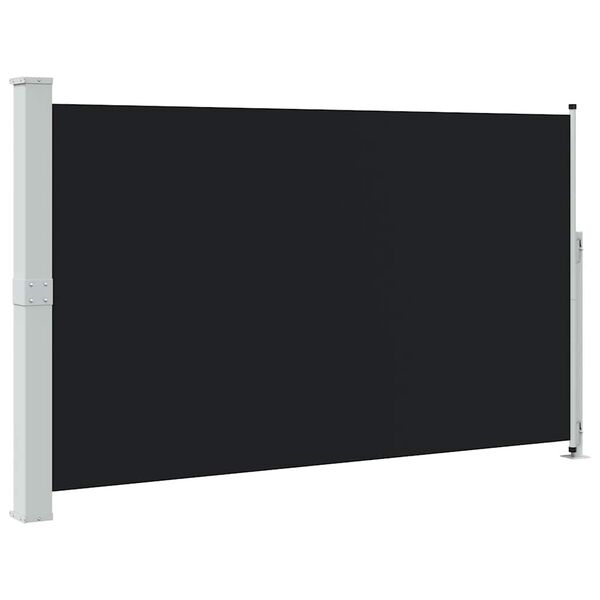 vidaXL Toldo lateral retrátil para pátio 180x300 cm preto
