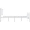 vidaXL Estrutura de cama com cabeceira e p&eacute;s 160x200 cm metal branco