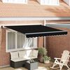 vidaXL Toldo Manual Preto 3 x 2,5 m Poli&eacute;ster e metal