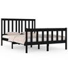 vidaXL Estrutura de cama 140x190 cm madeira de pinho maci&ccedil;a preto