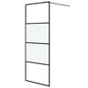 vidaXL Divis&oacute;ria de chuveiro 80x195 cm vidro semiopaco ESG preto