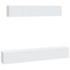 vidaXL Conjunto m&oacute;veis de TV 4 pcs madeira processada branco