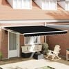 vidaXL Toldo Retr&aacute;til Preto 400 &times; 300 cm Poli&eacute;ster e Alum&iacute;nio