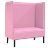 vidaXL Sof&aacute; de Encosto Alto 101cm Rosa tecido