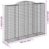 vidaXL Cestos gabi&atilde;o arqueados 5pcs 300x50x220/240cm ferro galvanizado