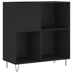 vidaXL Arm&aacute;rio para discos 84,5x38x89 cm derivados de madeira preto