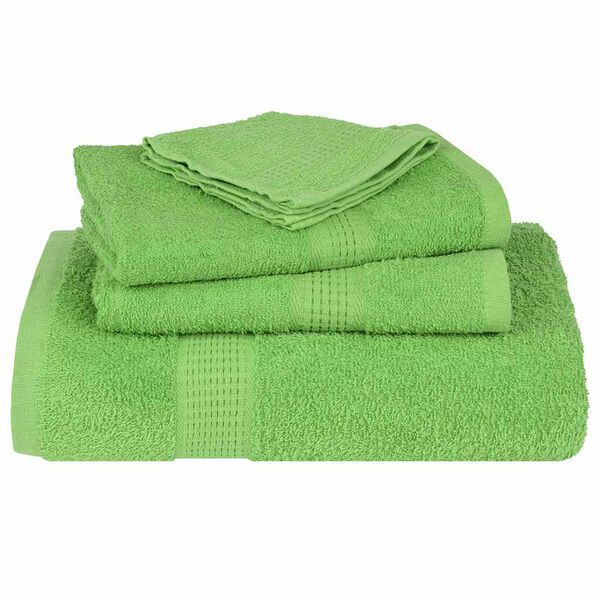 vidaXL Toalhas FROGN 4 pcs 100x200 cm 360 g/m&sup2; verde ma&ccedil;a