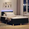 vidaXL Cama Box Spring LED com colch&atilde;o Preto 120 x 190 cm tecido