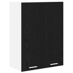 vidaXL Arm&aacute;rio suspenso com porta Carvalho Preto 60 x 31 x 80 cm