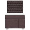 vidaXL Cama com molas/colch&atilde;o 90x200 cm tecido castanho-escuro
