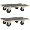 vidaXL Carrinhos de transporte 2 pcs retangular 50x35x11,5 cm 250 kg