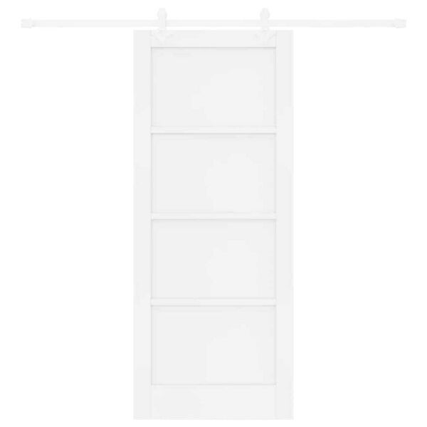 vidaXL Porta Deslizante Branco 83 x 202 cm Madeira de Pinheiro Sólida
