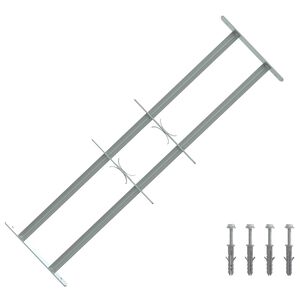 vidaXL Grade de Seguran&ccedil;a para Janelas com 2 Barras Cruzadas 3 unid.