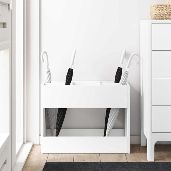 vidaXL Suporte de Guarda-Sol Branco 65 x 24 x 50 cm Madeira processada