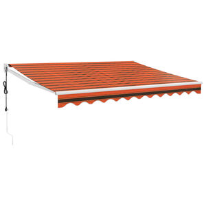 vidaXL Toldo retr&aacute;til autom&aacute;tico 3x2,5 m laranja e castanho