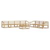 vidaXL Conjunto de Sof&aacute;s para Exterior 8 unid. Branco