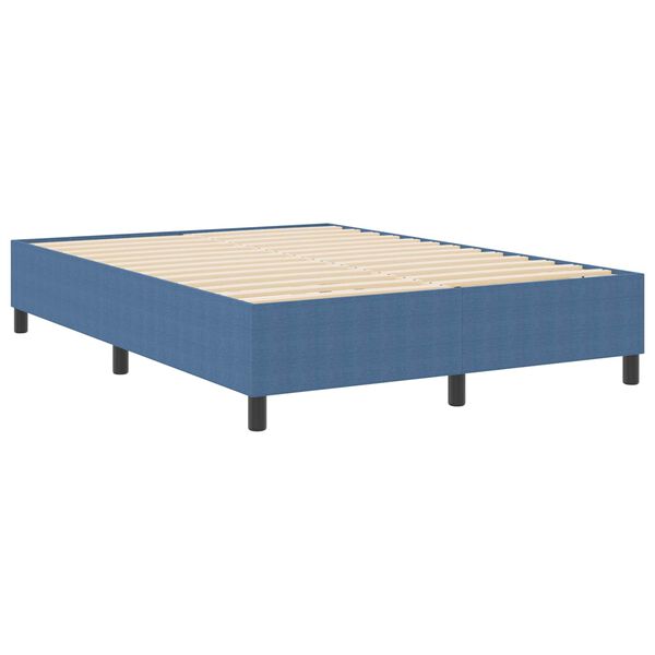 vidaXL Estrado de cama plataforma Azul 140 x 190 cm tecido