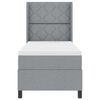 vidaXL Cama Box com colch&atilde;o Cinzento-claro 90 x 190 cm tecido