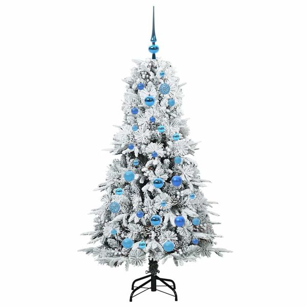 vidaXL &Aacute;rvore de Natal Articulada Artificial Branco 150 cm PE e PVC
