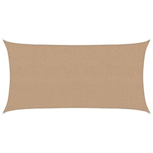 vidaXL Para-sol estilo vela 160 g/m&sup2; 2,5x5 m PEAD cinza-acastanhado