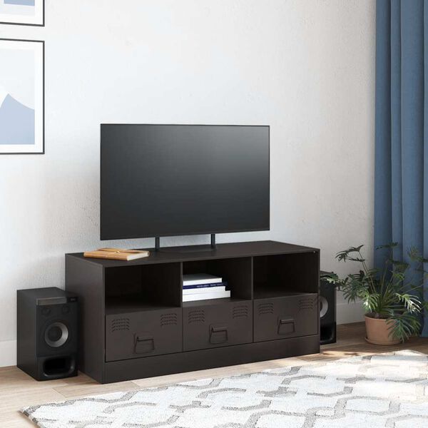 vidaXL M&oacute;vel de TV 99x39x44 a&ccedil;o preto