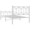 vidaXL Estrutura de cama com cabeceira e pés 100x200 cm metal branco