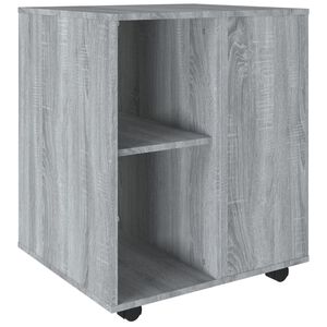 vidaXL M&oacute;vel com rodas 60x53x72 cm derivados de madeira sonoma cinza