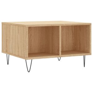 vidaXL Mesa de centro 60x50x36,5 cm derivados madeira carvalho sonoma