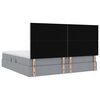 vidaXL Cama com arruma&ccedil;&atilde;o e colch&atilde;o Cinzento-claro 200 x 200 cm
