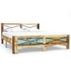 vidaXL Estrutura de cama madeira recuperada maci&ccedil;a 140x200 cm