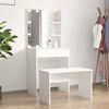 vidaXL Conjunto toucador c/ LEDs madeira processada branco