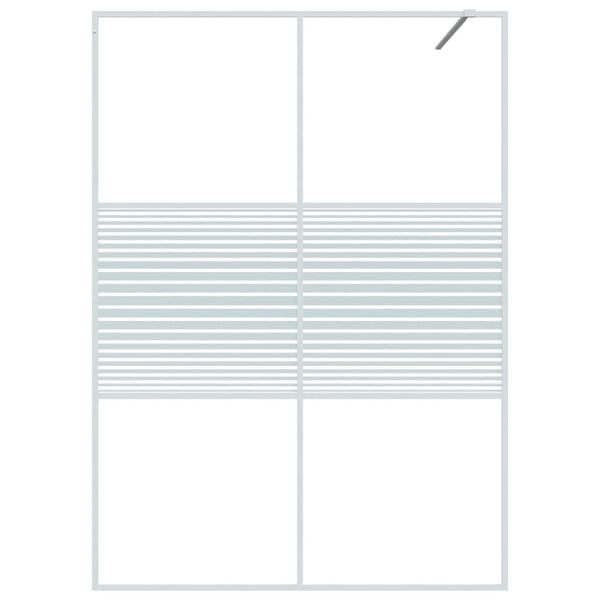 vidaXL Divis&oacute;ria de chuveiro 140x195 cm vidro transparente ESG branco